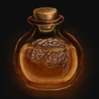 Potion in a bottle